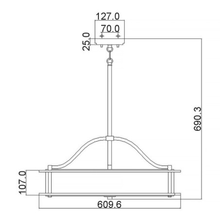 Lámpara de techo Emory (4 luces)