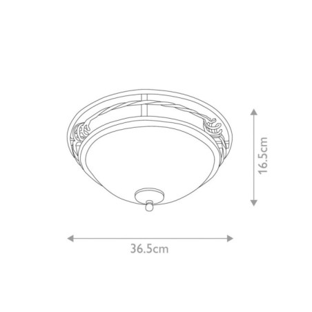 Plafón de techo Pembroke (2 luces)