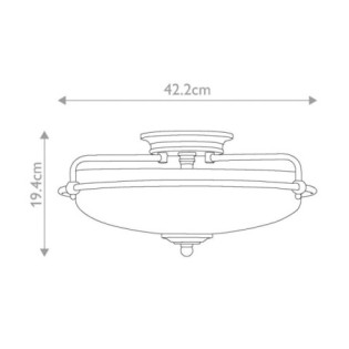 Plafón de techo Griffin (3 luces)