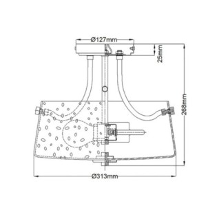 Semiplafón de techo Hollister (2 luces)