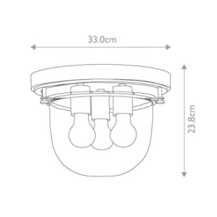 Plafón de techo Whistling (3 luces)