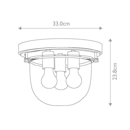 Plafón de techo Whistling (3 luces)