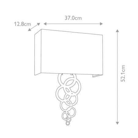 Aplique de pared Rosa (2 luces)