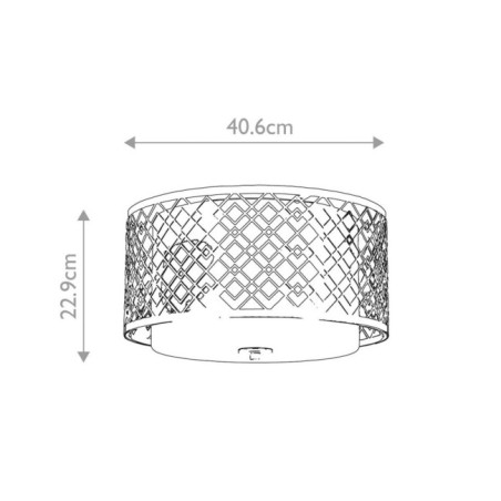 Plafón de techo Ziggy (2 luces)