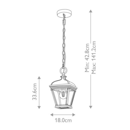 Lámpara colgante de exterior Bayview