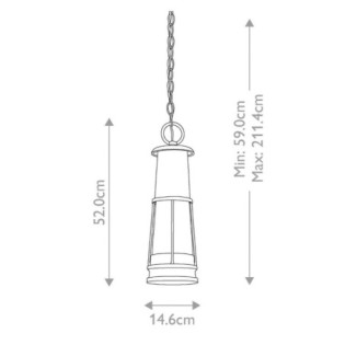 Lámpara colgante de exterior Chelsea Harbor
