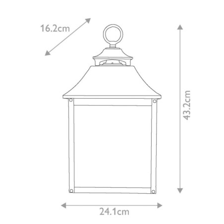 Aplique de pared de exterior Galena (2 luces)