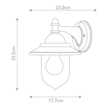 Aplique de pared de exterior Sandown
