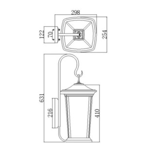 Aplique de pared de exterior Bromley (3 luces)