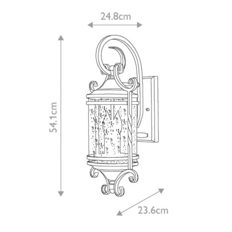 Aplique de pared de exterior Casa (2 luces)