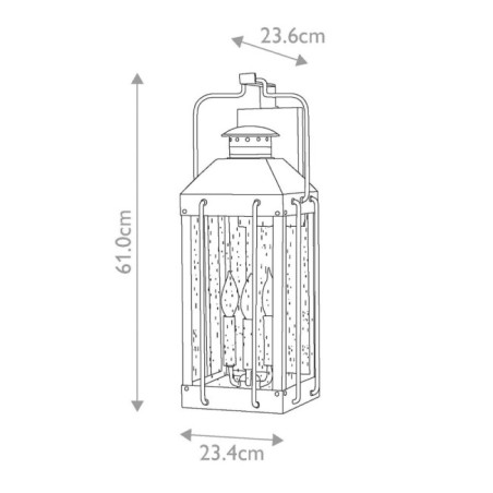 Aplique de pared de exterior Fitzgerald (3 luces)