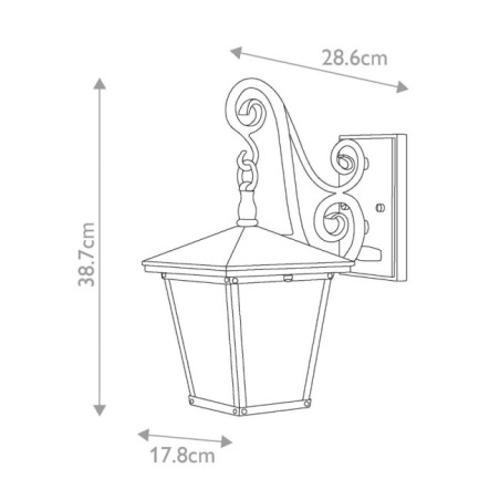 Aplique de pared de exterior Trellis