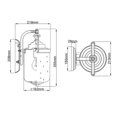 Aplique de pared de exterior Willoughby