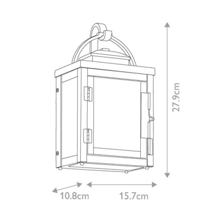 Aplique de pared de exterior Carlson