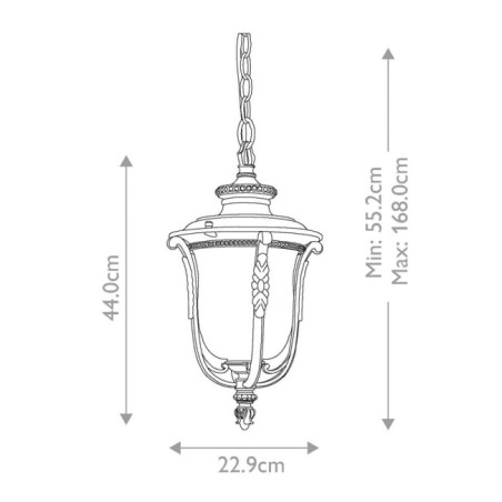 Lámpara colgante de exterior Luverne