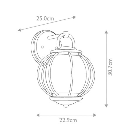 Aplique de pared de exterior Vandalia