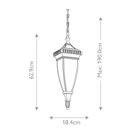 Lámpara colgante de exterior Venetian Rain (2 luces)