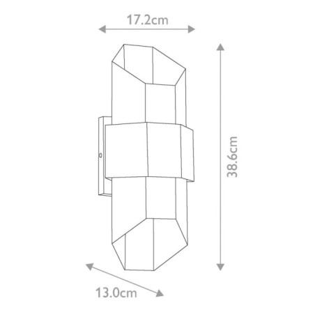 Aplique de pared de exterior LED Chasm (5.5W)
