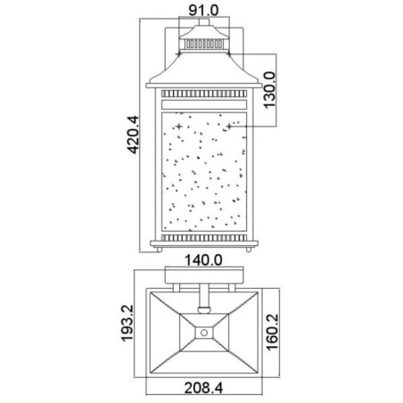 Aplique de pared de exterior Livingston (3 luces)