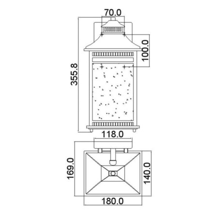Aplique de pared de exterior Livingston (2 luces)