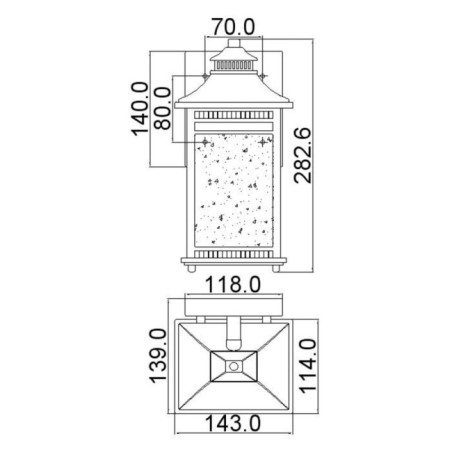 Aplique de pared de exterior Livingston