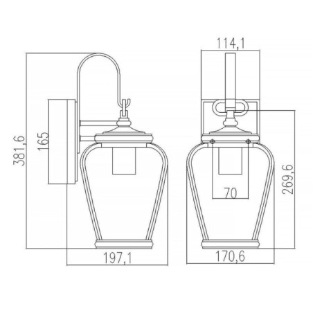 Aplique de pared de exterior Province