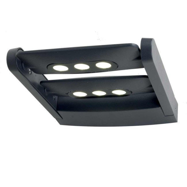 Aplique de pared de exterior LED Sigmund (6x3W)