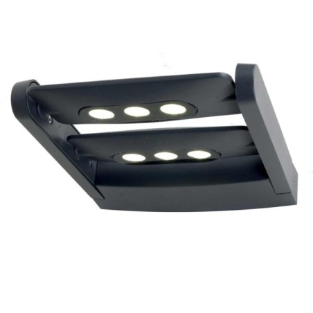 Aplique de pared de exterior LED Sigmund (6x3W)