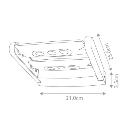 Aplique de pared de exterior LED Sigmund (6x3W)