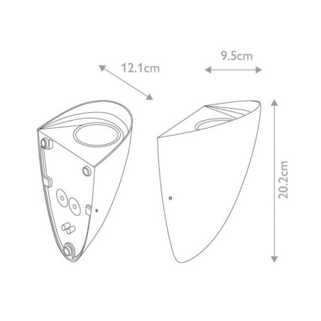 Aplique de pared de exterior LED Vendela (8W)