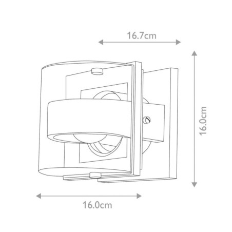 Aplique de pared de exterior Frida S