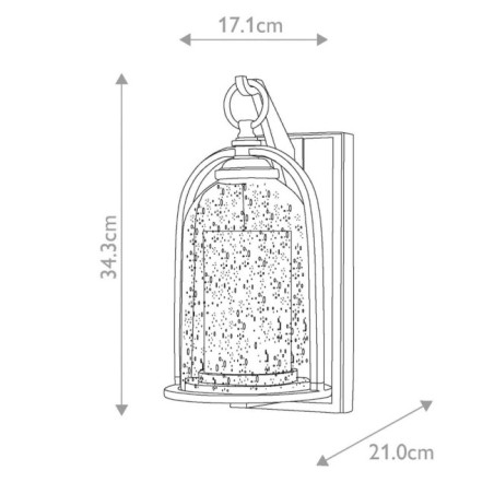 Aplique de pared de exterior Quincy S