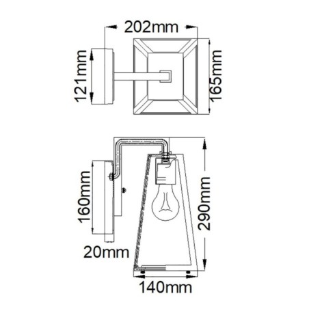 Aplique de pared de exterior Delison S