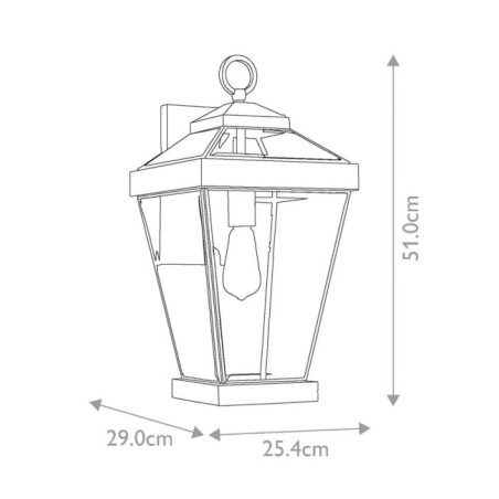 Aplique de pared de exterior Ravine L