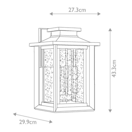 Aplique de pared de exterior Wakefield L