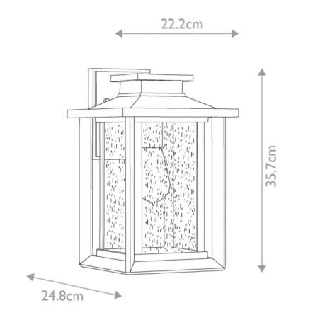 Aplique de pared de exterior Wakefield M