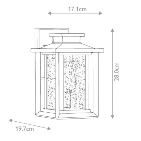 Aplique de pared de exterior Wakefield S