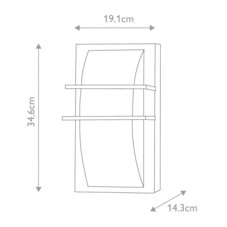 Aplique de pared de exterior Sven II