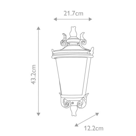 Aplique de pared de exterior Baltimore II