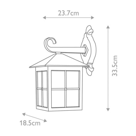 Aplique de pared de exterior Winchester II