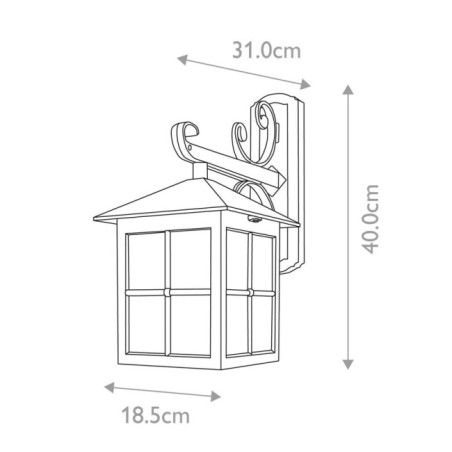 Aplique de pared de exterior Winchester III