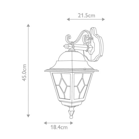 Aplique de pared de exterior Norfolk II
