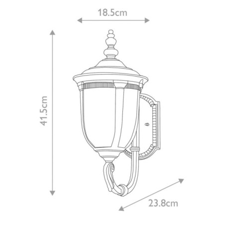 Aplique de pared de exterior Cleveland S