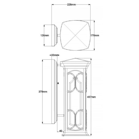 Aplique de pared de exterior Franceasi M