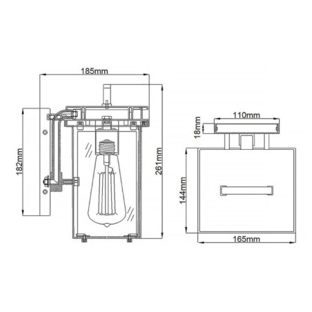 Aplique de pared de exterior Glenview S