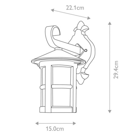 Aplique de pared de exterior Hereford II