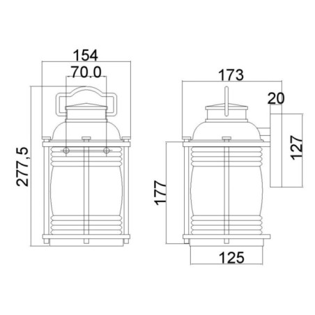 Aplique de pared de exterior Ashland Bay S