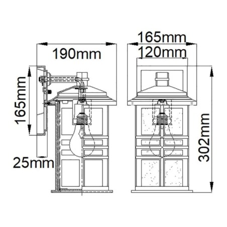 Aplique de pared de exterior Beacon Square S