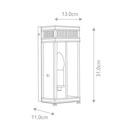 Aplique de pared de exterior Holborn