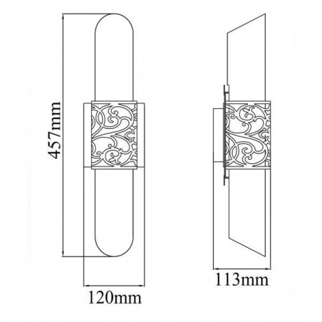 Aplique de pared pasillo